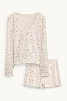 Pijama corto calado - de flores
