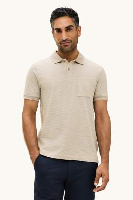 Poloshirt - Regular Fit - gestreift - strukturiert