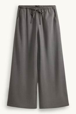 Stoffhose - Mid Waist - Wide Leg