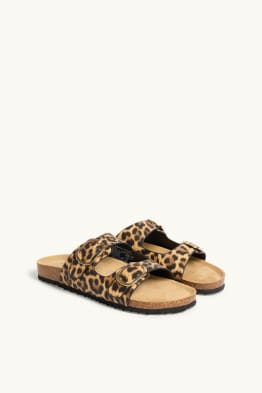 Sandalen - imitatieleer - luipaardvelprint