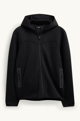 Sweat zippé en molleton avec capuche