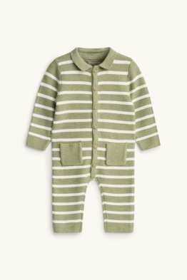 Combinaison en maille pour bébé - à rayures