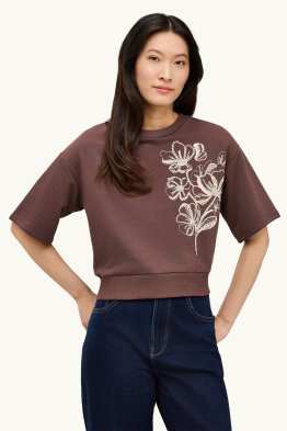 Sweatshirt - gebloemd