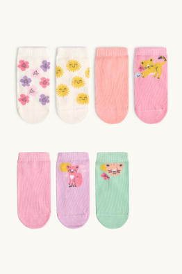 Pack de 7 - animales, soles y flores - calcetines tobilleros