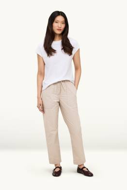 Pantalons de tela - mid waist - tapered fit