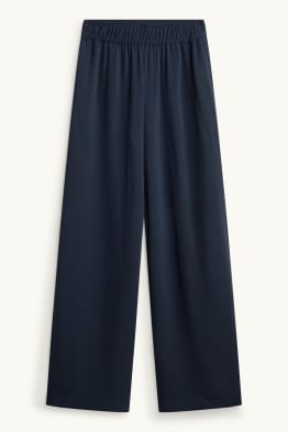 Plátěné kalhoty - mid waist - palazzo