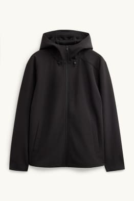 Softshelljacke mit Kapuze - wasserabweisend - 4 Way Stretch