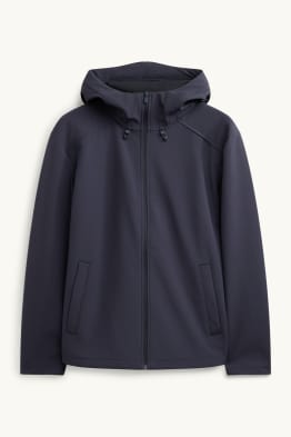 Softshelljacke mit Kapuze - wasserabweisend - 4 Way Stretch
