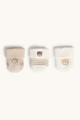 Multipack 3er - Bärchen - Erstlings-Socken mit Motiv