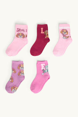 Multipack of 5 - PAW Patrol - Skye - socks with motif