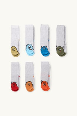 Lot de 7 paires - Monstre - chaussettes à motif