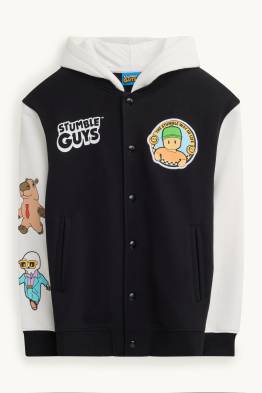 Stumble Guys - varsity jacket with hood