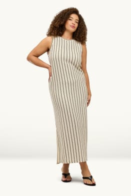 Robe en maille - straight fit - à rayures