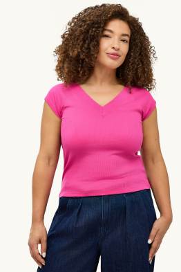 Camiseta con escote en pico - slim fit