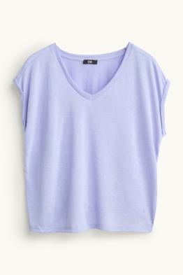 T-shirt à col V - relaxed fit