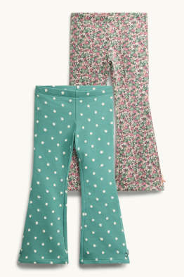 Lot de 2 - fleurs - flared leggings