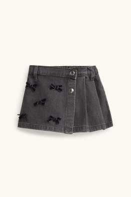 Bow - skort - denim look