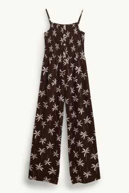 Palme - Jumpsuit - strukturiert - gesmokt