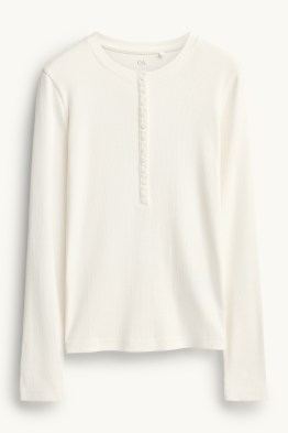 Samarreta d’estil henley - slim fit - acanalada