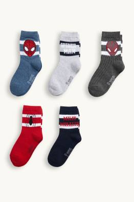 Multipack 5 ks - Spider-Man - ponožky s motivem