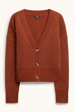 Strickjacke - gerippt