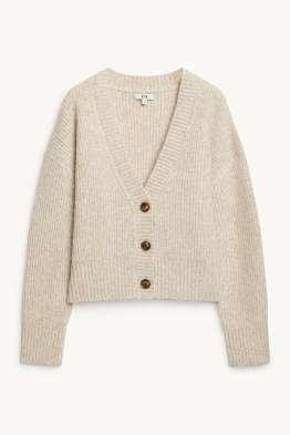 Strickjacke - gerippt