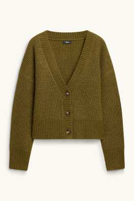 Strickjacke - gerippt