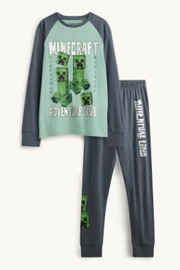 Minecraft - pijama - 2 piese - aspect lucios