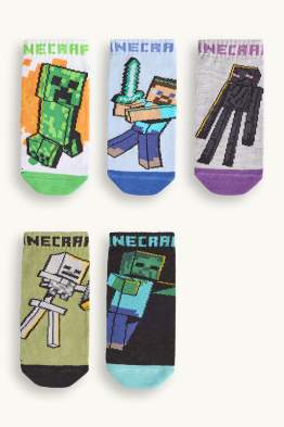 Set van 5 paar - Minecraft - sokken met motief
