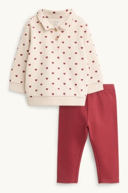 Herzchen - Baby-Outfit - 2 teilig