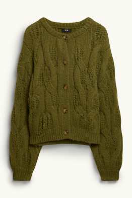 Cardigan tricotat - cu torsade