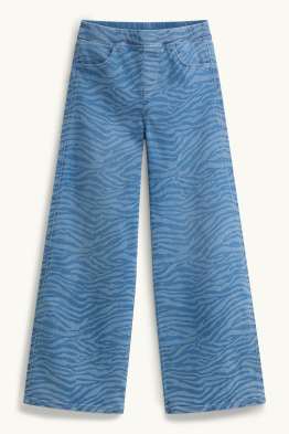 Wide leg jeggings - se vzorem