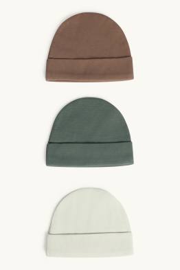 Multipack of 3 - baby hat - ribbed