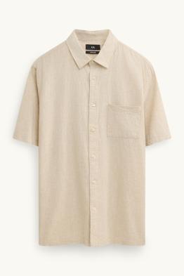 Hemd - Regular Fit - Kent - Leinen-Mix