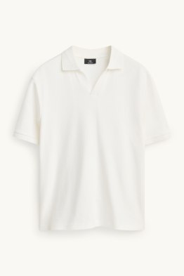 Poloshirt - relaxed fit - met structuur