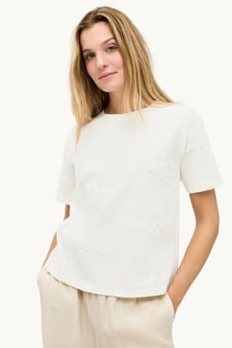 T-shirt - regular fit - embroidered - floral