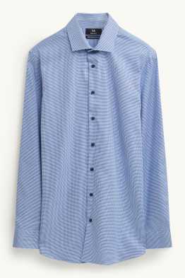 Business-overhemd - regular fit - cut away - strijkvrij - met patroon