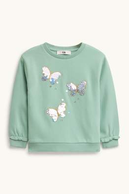 Schmetterling - Sweatshirt - Glanz-Effekt