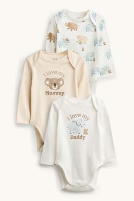 Confezione da 3 - koala ed elefante - body per neonati
