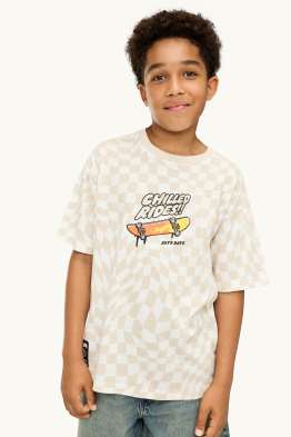Skateboard - maglia a maniche corte - a quadretti