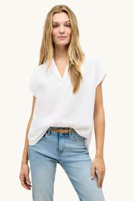 Bluse mit V-Ausschnitt