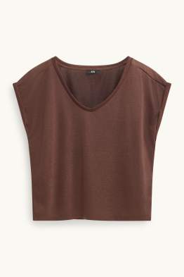 T-Shirt mit V-Ausschnitt - Relaxed Fit