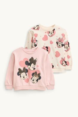 Set van 2 - Minnie Mouse - sweatshirt - glanseffect