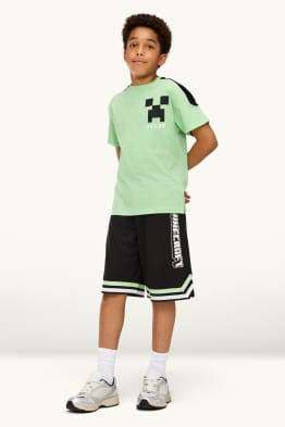 Minecraft - set - tricou cu mânecă scurtă și pantaloni scurți - 2 piese