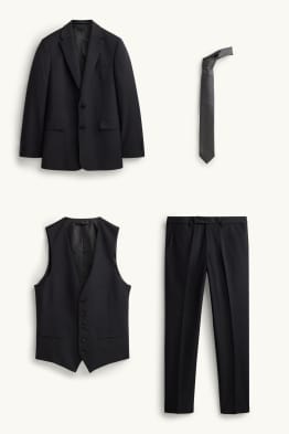 Oblek s kravatou - regular fit -stretch - 4dílný