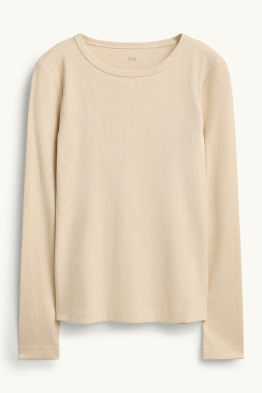 Maglia a maniche lunghe - slim fit - a coste