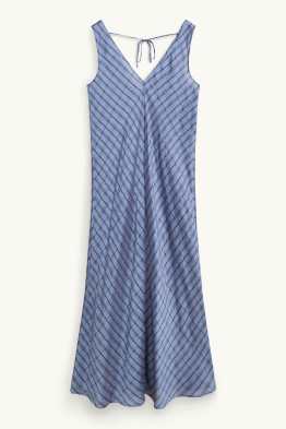 Robe avec encolure en V - straight fit - viscose mélangée