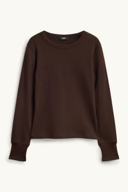 Haut à manches longues - slim fit - finition côtelée