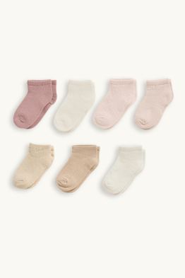 Pack de 7 - calcetines para bebé - con textura