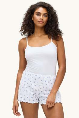 Lot de 2 - Pyjashorts en Pointelle - motif floral